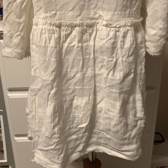 Free People off white tunic style top, lace, embr - Picture 7 of 11